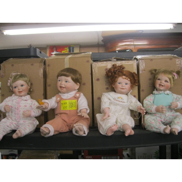 4 ASHTON DRAKE CERAMIC DOLLS