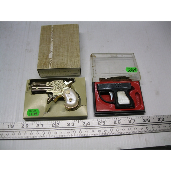 2 SMALL GUN LIGHTERS