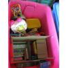 Image 3 : PINK PLASTIC BIN W/MISC. KIDs TOYS
