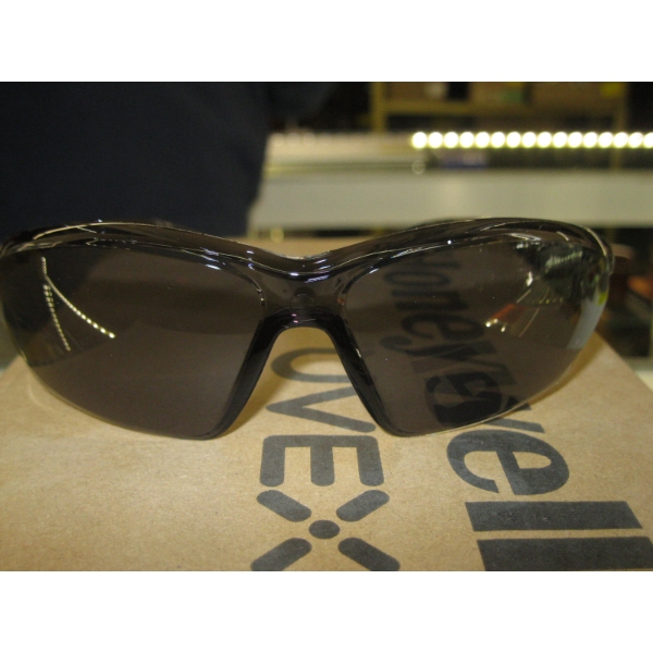 NEW CASE OF UVEX SAFETY GLASSES - GREY LENS