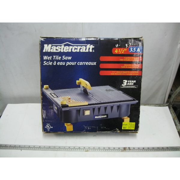 MASTERCRAFT WET TILE SAW