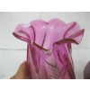 Image 2 : WATERMELON ART GLASS VASE - BROKEN - INCANDESCENT ART GLASS VASE, SIGNED & ART GLASS GOBLET, SIGNED