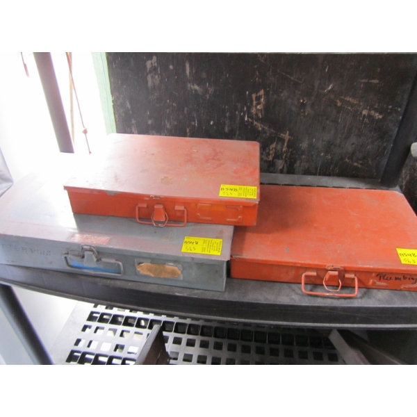 3 METAL CONTAINERS W/ASST. SCREWS & CONTENTS