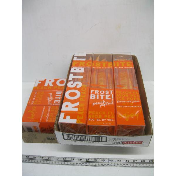 6 BOXES OF FROSTBITE PEACH ALCOHOL ICE POPS