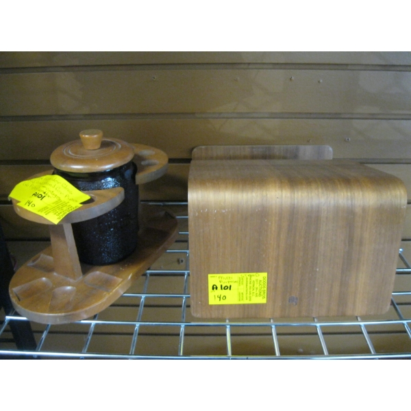 HUMIDOR PIPE STAND & A MCM MULTI PURPOSE STAND