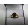 Image 2 : 14KT RING W/RED STONE W/SM. DIAMONDS, 4.8G, SZ 8