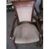 Image 2 : SET OF 6 WOOD FRAMED UPHOLSTERED DINING CHAIRS