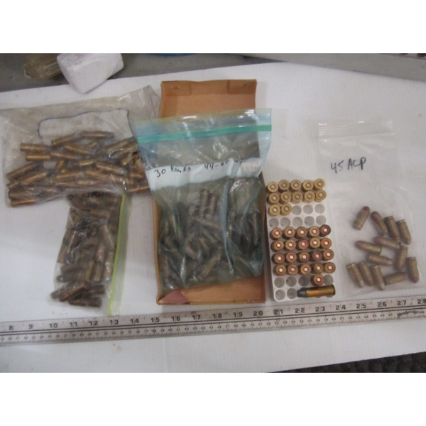 ASST. PISTOL ROUNDS - 44/40, 44 SMITH & WESSON SPECIALS, 45ACP, ETC.
