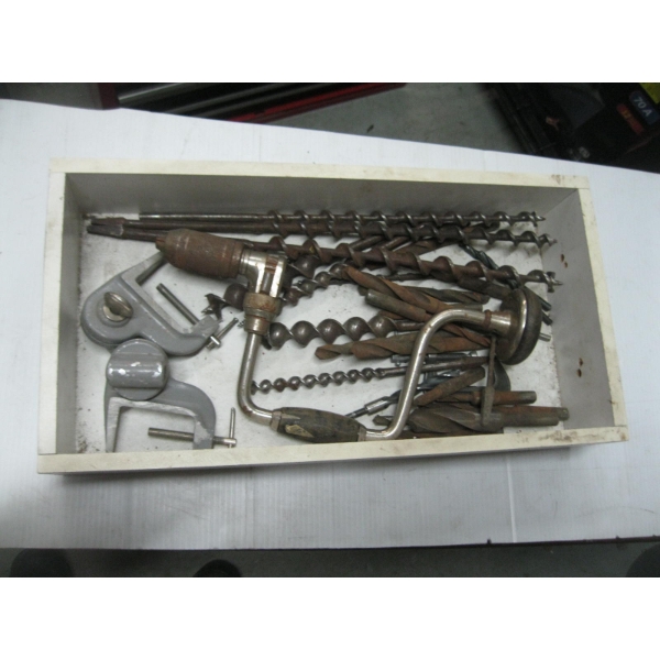 BOX OF MISC. BRACE & BITS