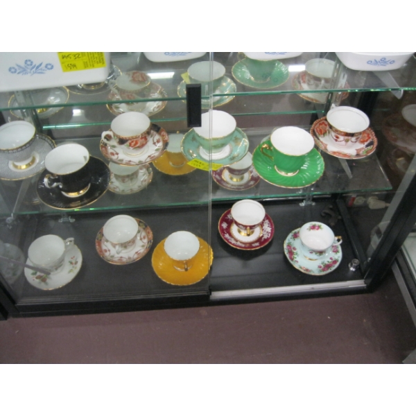 11 TEACUPS & SAUCERS