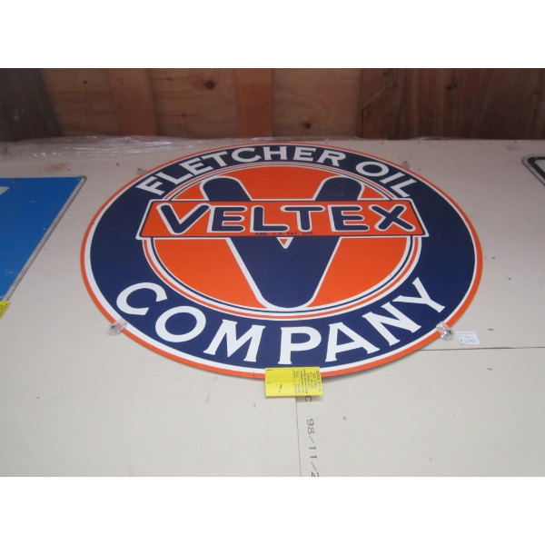 APPROX. 25" VELTEX OIL SIGN
