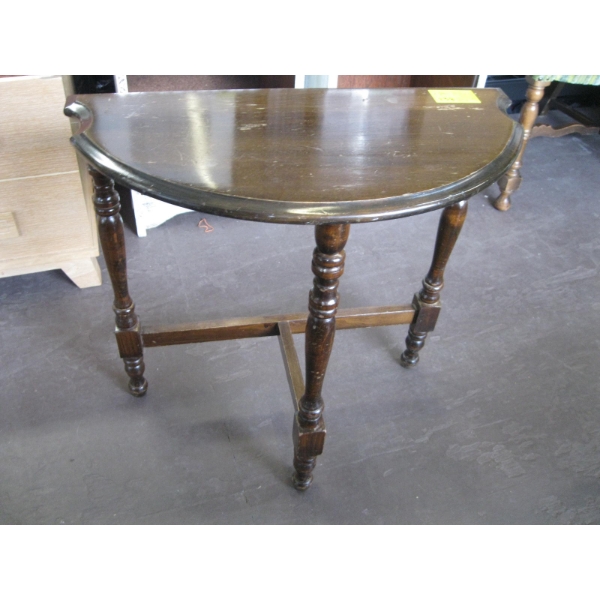 ANTIQUE HALF MOON OCCASIONAL TABLE
