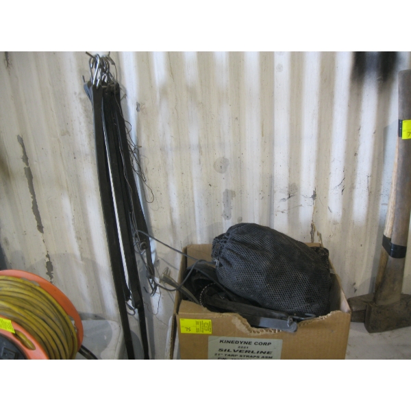 BOX OF ASST'D BUNGY CORDS & CARGO NETTING