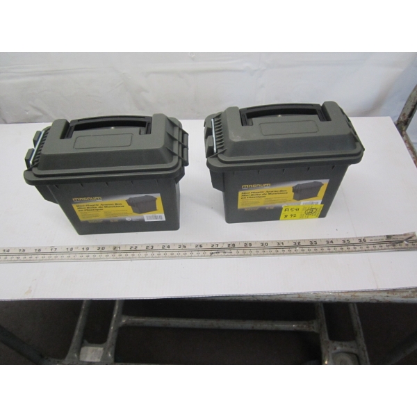 2 PLASTIC MINI AMMO BOXES