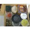Image 2 : MISC. VINTAGE ITEMS - BELLOWS, CANDLEHOLDERS, ETC. & 2 BOXES OF COLLECTABLE ASHTRAYS