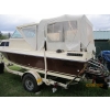 Image 3 : MARLIN 20' BOAT W/CUDDY CABIN, MERC 485 INBOARD/OUTBOARD ENGINE, EVINRUDE 8HP MOTOR
