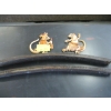 Image 2 : 2 WOODEN CANDLEHOLDERS & 2 WOOD GECKOS