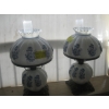 Image 1 : MATCHING PAIR OF BLUE & WHITE LAMPS