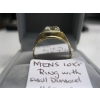 Image 4 : MENS 10KT RING W/SM. DIAMONDS, 4G, SZ 9.5