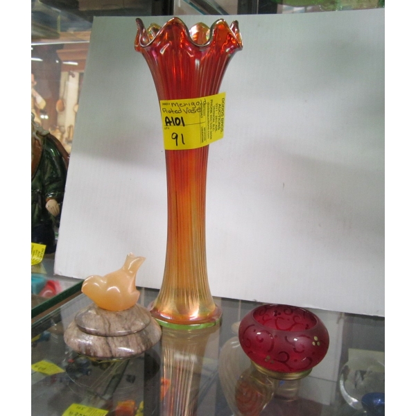 MARIGOLD FLUTED VASE & SM. CONTAINERS 