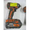 Image 2 : RIGID CORDLESS DRILL & IMPACT W/1 BATTERY, NO CHARGER