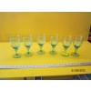 Image 1 : 6 GREEN GLASS GOBLETS