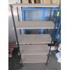 Image 2 : WOOD & METAL SHELF UNIT - 1 CORNER BROKEN