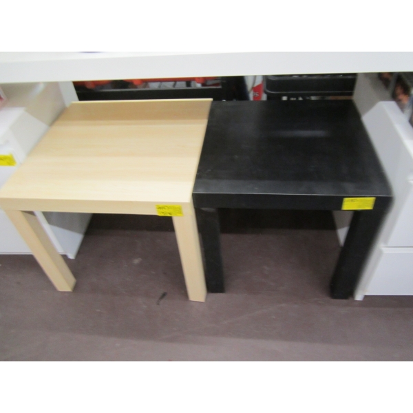 1 TAN & 1 BLACK END TABLES