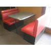 Image 2 : WALL MOUNT 50s STYLE TABLE W/2 RED BENCHES
