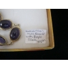 Image 5 : LADIES .925 SILVER BRACELET W/PURPLE STONE, 25G