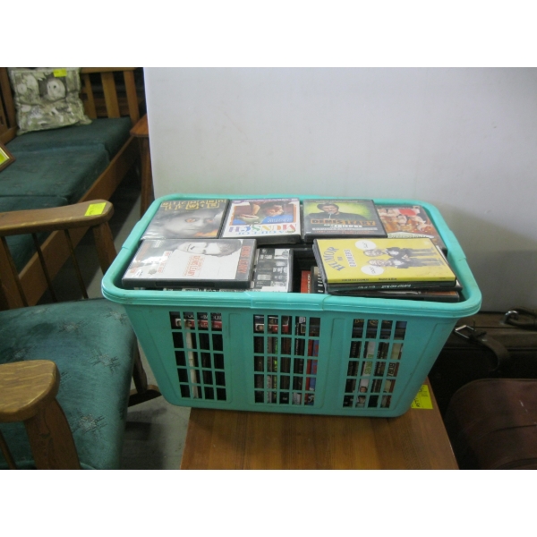 BASKET OF DVDs