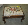 Image 1 : NEEDLEPOINT UPHOLSTERED STOOL