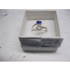 Image 2 : SILVER RING W/BLUE HEART & SILVER HEART, SZ 8 3/4