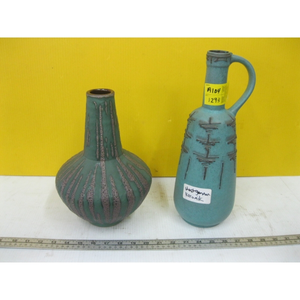 2 MCM WEST GERMAN VASES