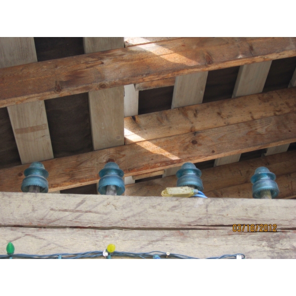 INSULATORS ON POST IN SHED