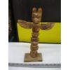 Image 2 : WOODEN CARVED TOTEM POLE & A PAINTED ROCK