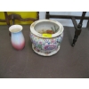 Image 2 : 2 HALF MOON OCCASIONAL TABLES & CERAMIC POTS