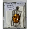 Image 1 : STERLING .925 SILVER AMBER PENDANT, 7.5G