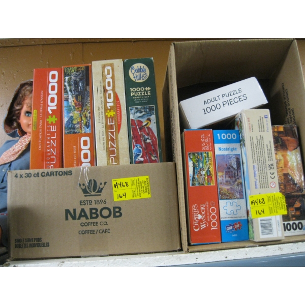 2 BOXES OF ASST. PUZZLES