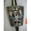Image 2 : SILVER, CORAL & TURQUOISE BOLO TIE
