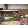 Image 1 : TOOL TOTE W/ASST. TOOLS & A RYOBI SANDER W/SANDING DISCS