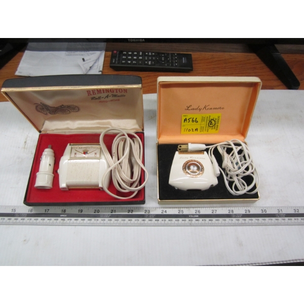 2 VINTAGE REMINGTON & KENMORE ELECTRIC RAZORS