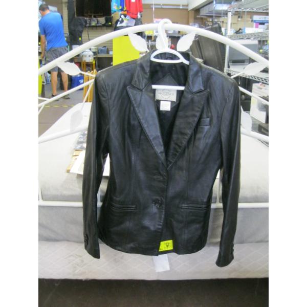 LEATHER JACKET, SZ 8