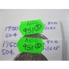Image 3 : 2 - 1950 CDN 50 CENT PIECES