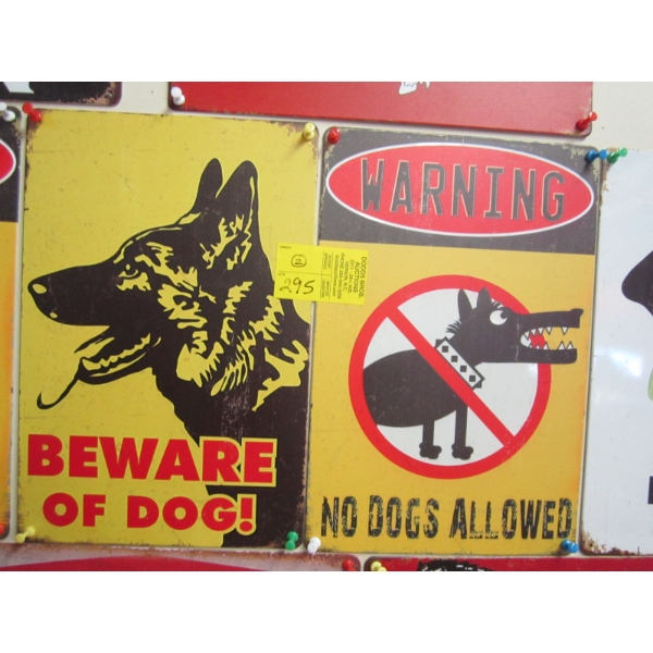 2 BEWARE OF DOG SIGNS