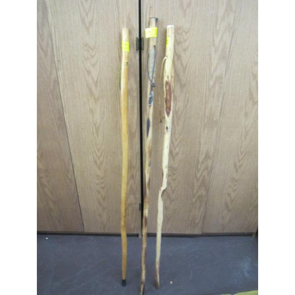 3 WALKING STICKS