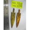 Image 1 : 2 BUFFALO BONE ARROW HEADS, 1800s PLAINS INDIANS