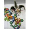 Image 10 : 3 BOXES OF MISC. PAINTED HORN, SPURS, GLASS BOWLS, ETC.