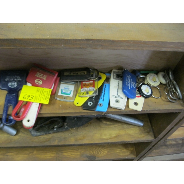 COLLECTABLE SCRAPERS, KEYCHAINS, OPENERS