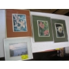 Image 1 : 4 SMALL FRAMED PICTURES - 3 FLORAL, 1 SCENERY
